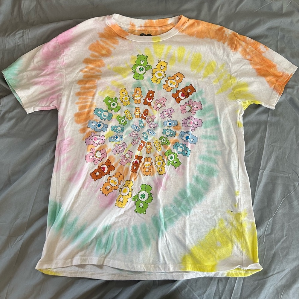 Care Bears Tie-Dye Short Sleeve Tee Vibrant Swirl